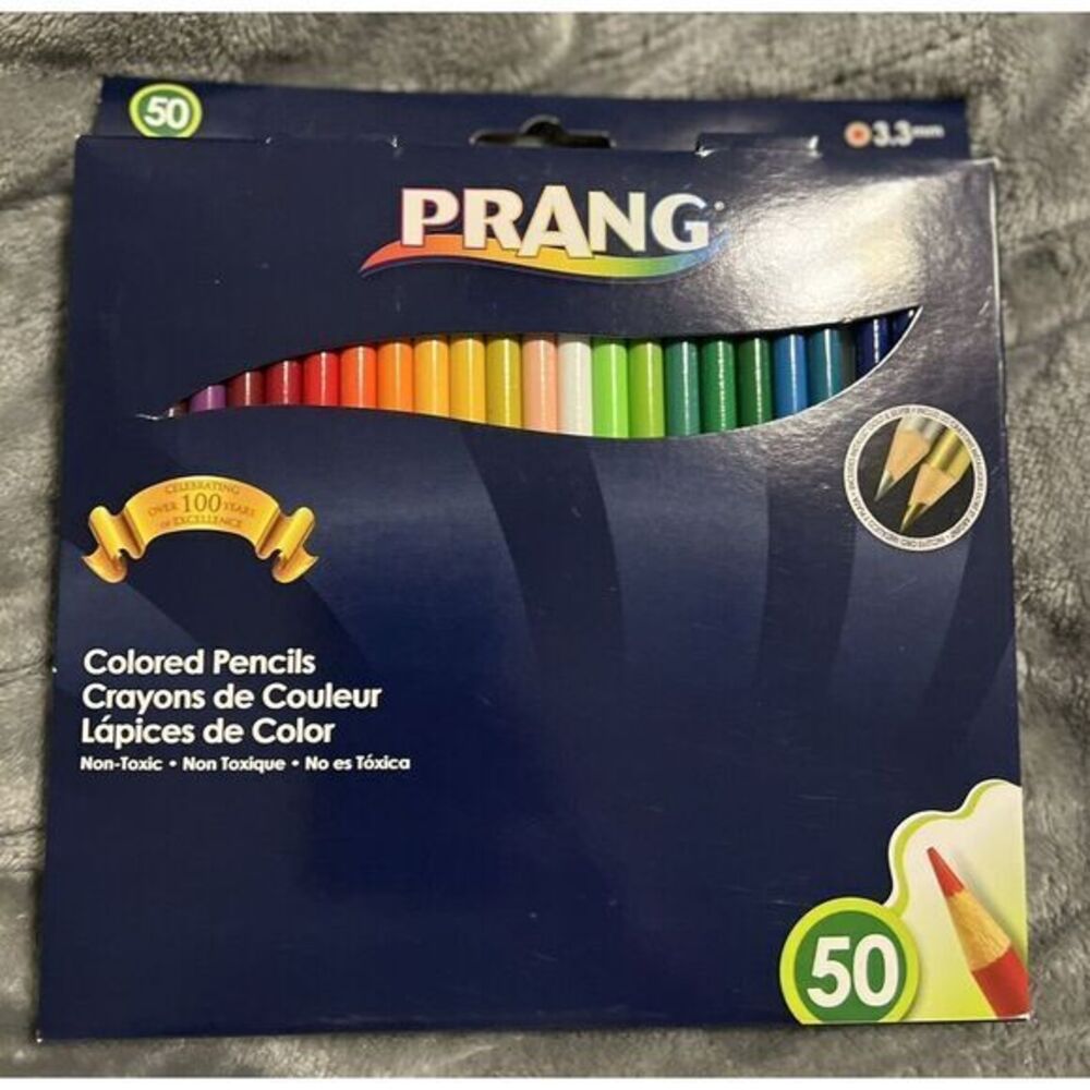 Dixon Prang‎ Blendable Colored Pencils/Map 50 Colors Metallic Gold Silver New